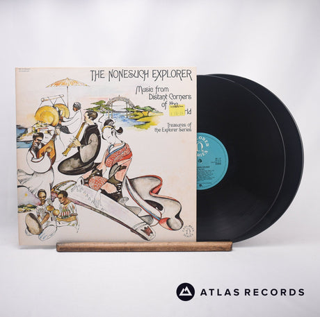 Various The Nonesuch Explorer - Music From Distant Corners Of The World - Treasures Of The Explorer Series Double LP Vinyl Record - Front Cover & Record