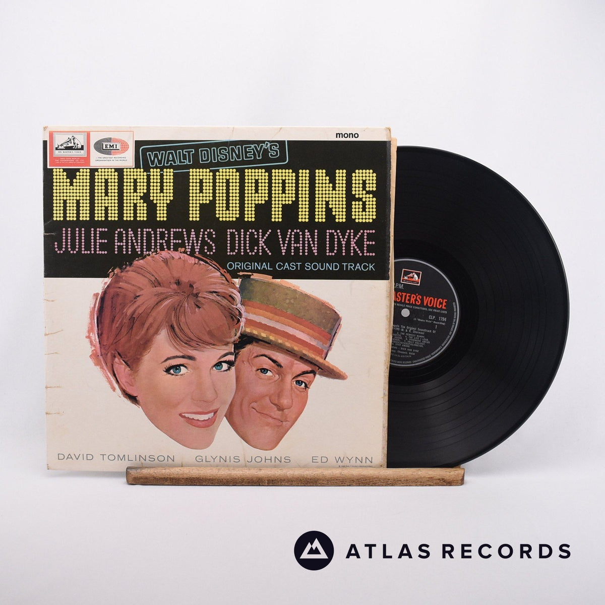 Various Walt Disney's Mary Poppins: Original Cast Sound Track LP Vinyl Record - Front Cover & Record