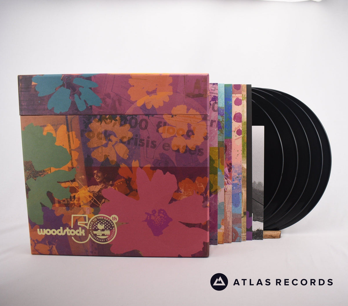 Various Woodstock - Back To The Garden - 50th Anniversary Collection 5 x LP Vinyl Record - Front Cover & Record