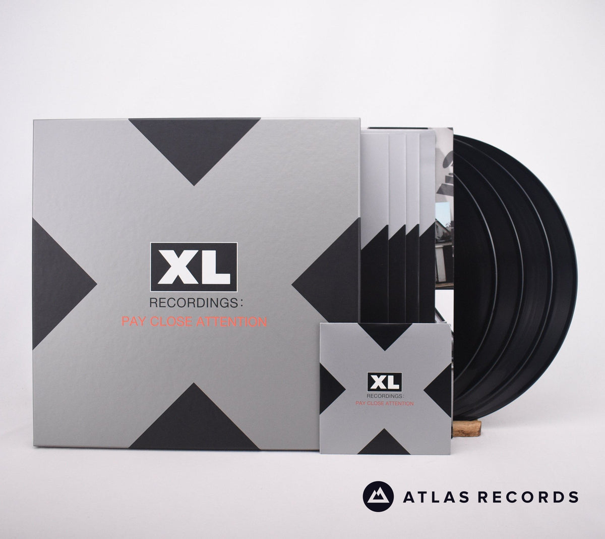 Various XL Recordings: Pay Close Attention 4 x LP + DVD Vinyl Record - Front Cover & Record