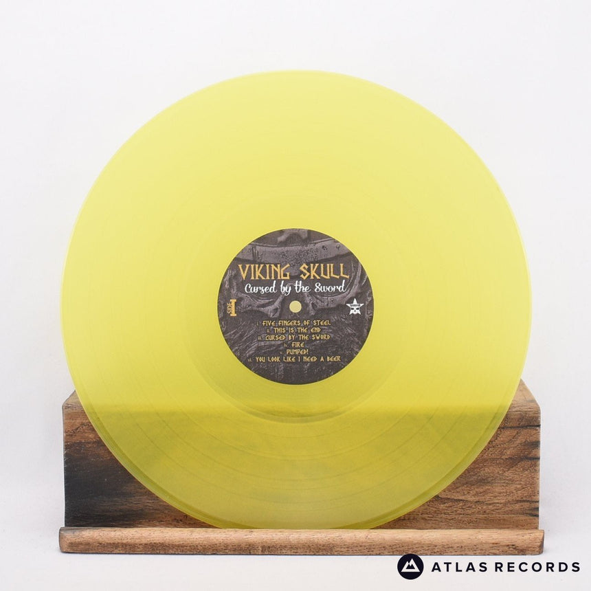 Viking Skull - Cursed By The Sword - Yellow LP Vinyl Record - EX/NM