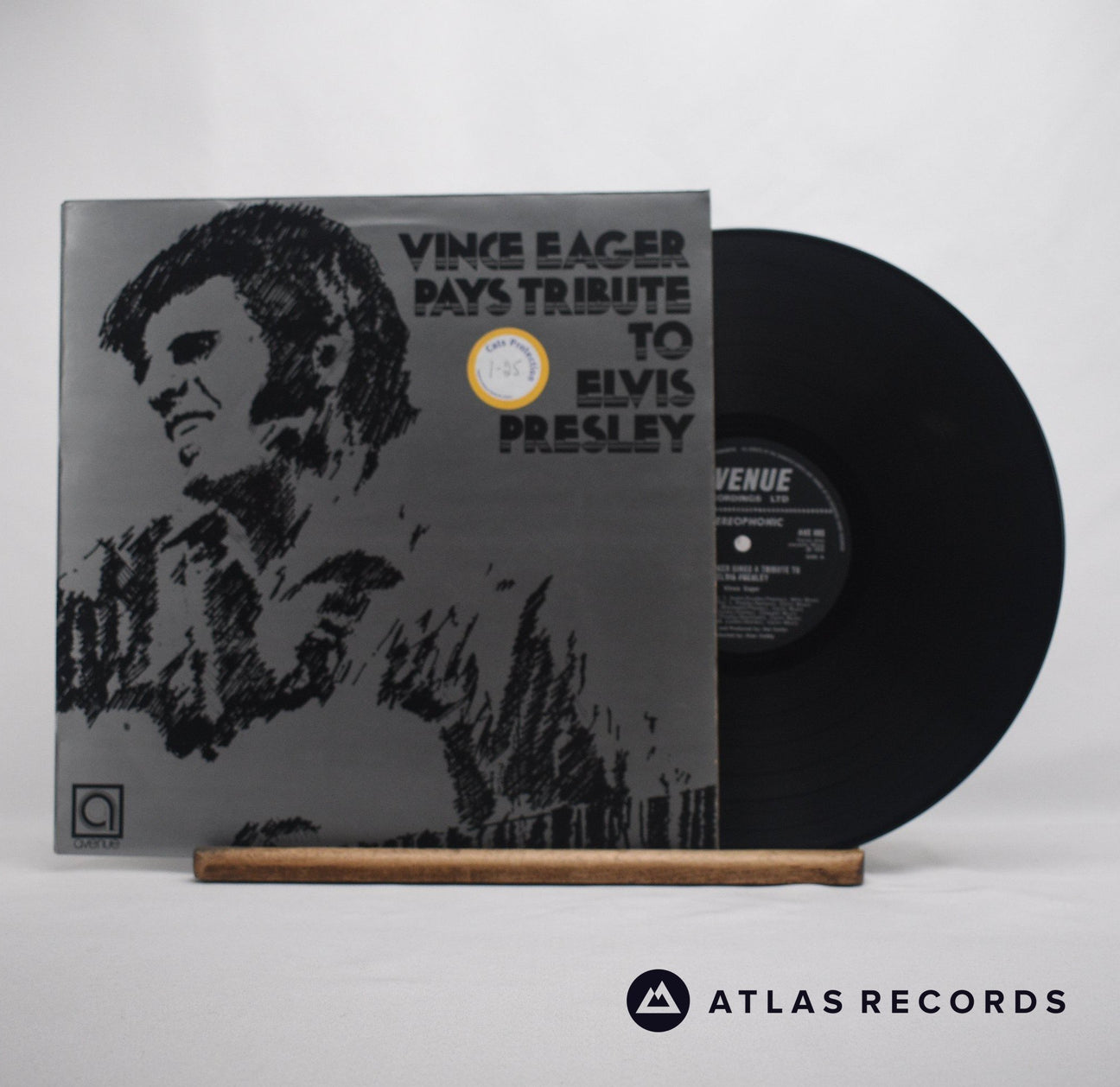 Vince Eager Pays Tribute To Elvis Presley LP Vinyl Record - Front Cover & Record