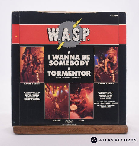 W.A.S.P. - I Wanna Be Somebody - 7" Vinyl Record - VG+/EX