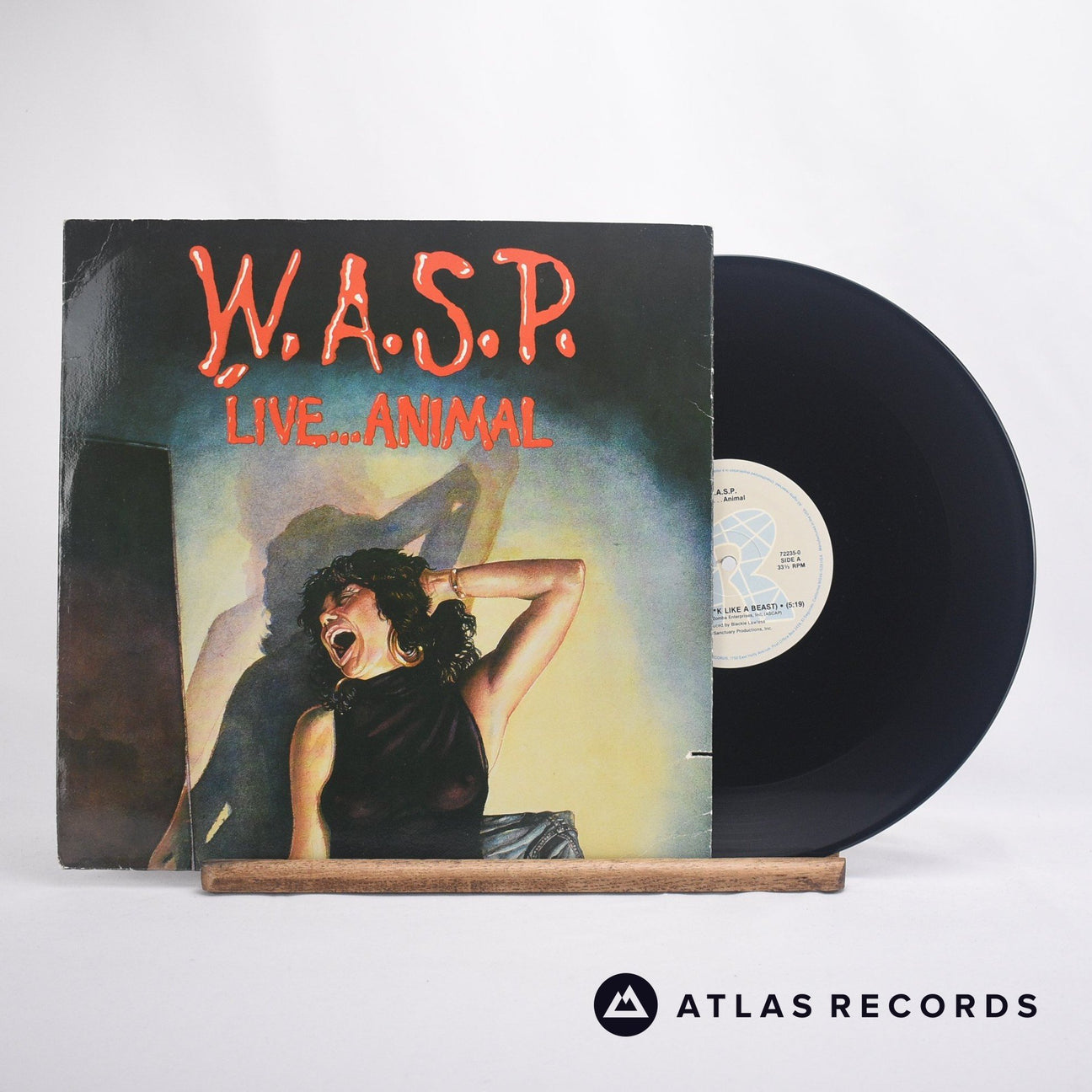 W.A.S.P. Live...Animal 12" Vinyl Record - Front Cover & Record