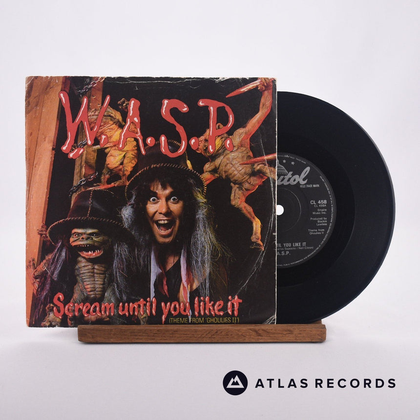 W.A.S.P. Scream Until You Like It 7" Vinyl Record - Front Cover & Record