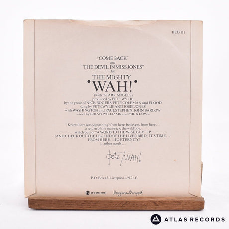 Wah! - Come Back - 7" Vinyl Record - EX/EX