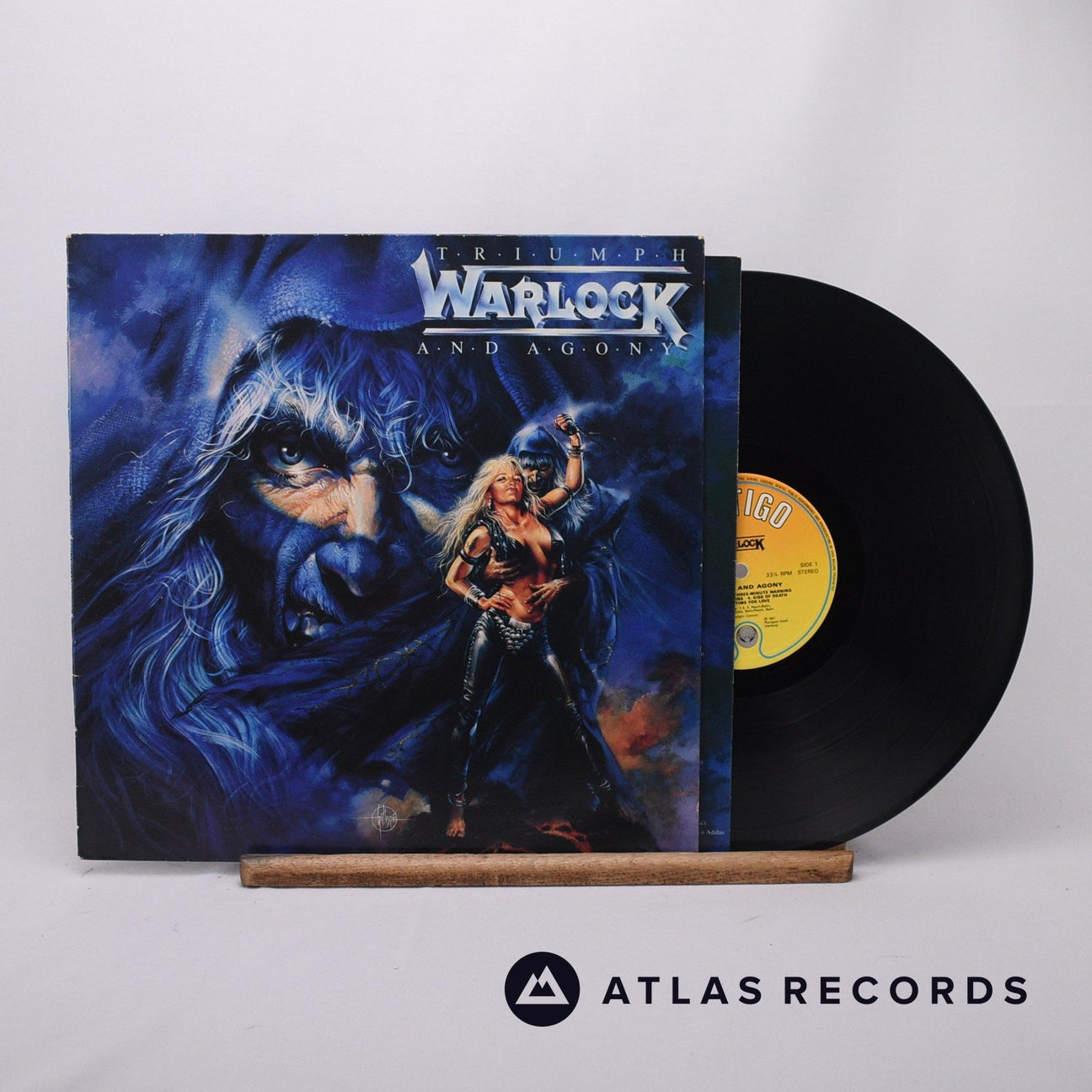 Warlock Triumph And Agony LP Vinyl Record - Front Cover & Record
