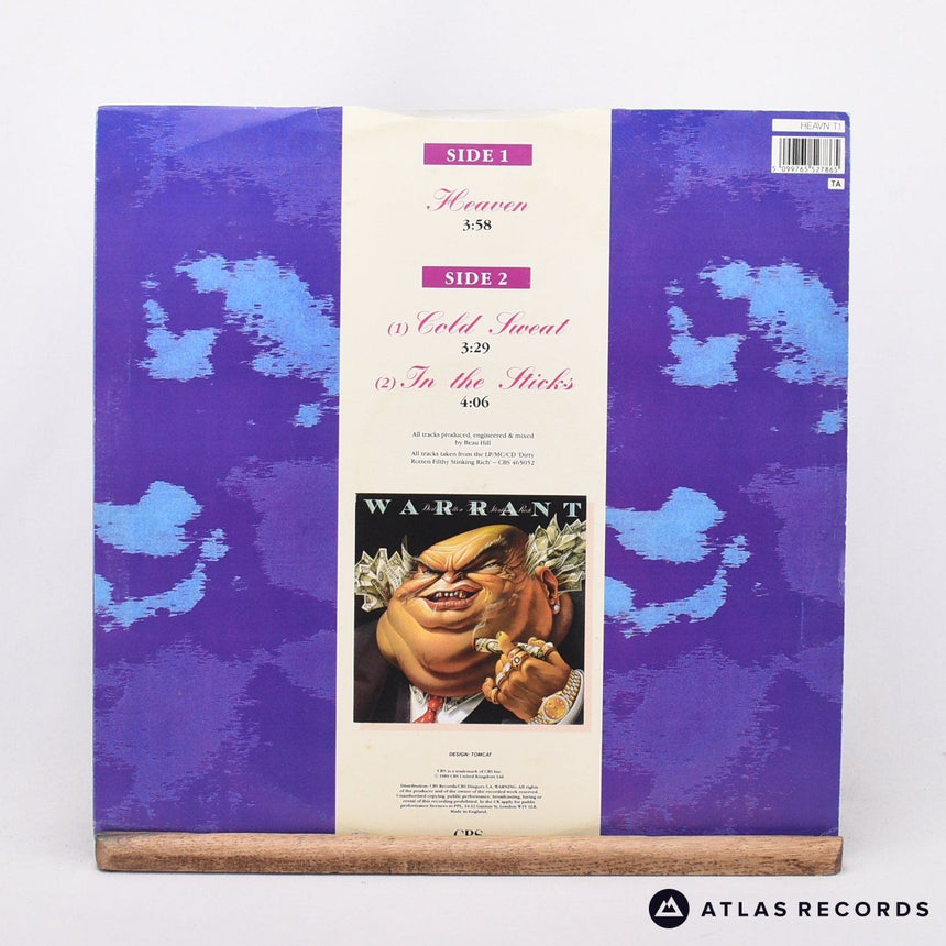 Warrant - Heaven - 12" Vinyl Record - EX/EX