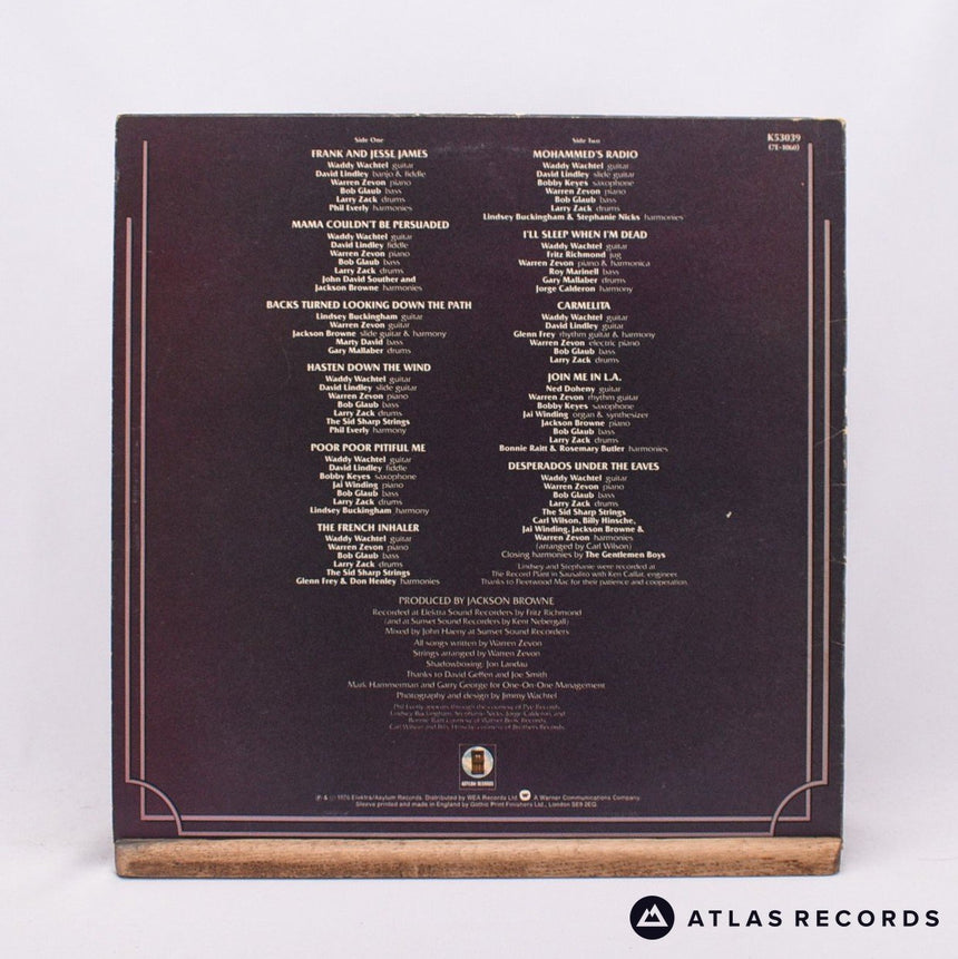 Warren Zevon - Warren Zevon - A1 B1 LP Vinyl Record - VG+/EX