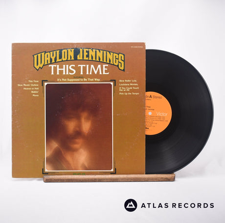 Waylon Jennings This Time LP Vinyl Record - Front Cover & Record