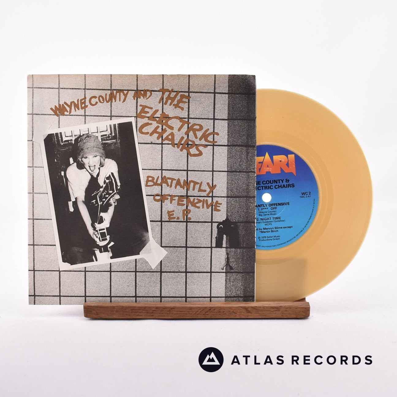 Wayne County Blatantly Offenzive E.P. 7" Vinyl Record - Front Cover & Record