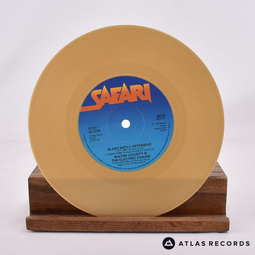 Wayne County - Blatantly Offenzive E.P. - Gold 7" EP Vinyl Record - VG+/EX