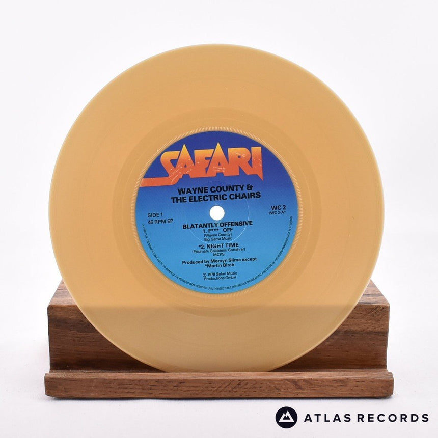 Wayne County - Blatantly Offenzive E.P. - Gold 7" EP Vinyl Record - EX/EX