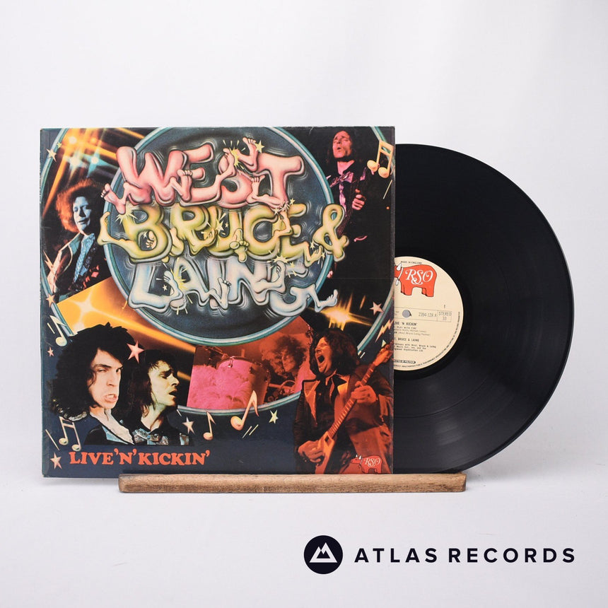 West, Bruce & Laing Live 'N' Kickin' LP Vinyl Record - Front Cover & Record