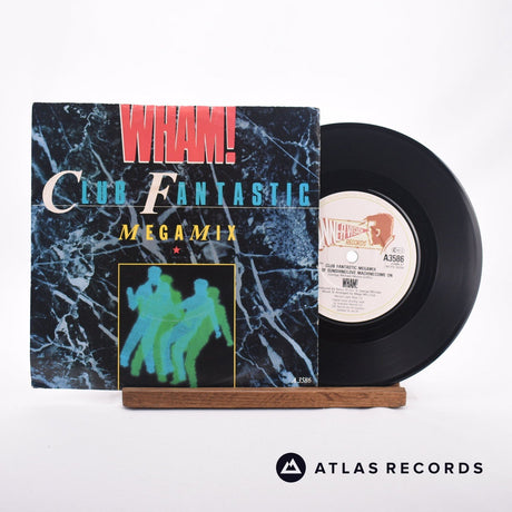 Wham! Club Fantastic Megamix 7" Vinyl Record - Front Cover & Record