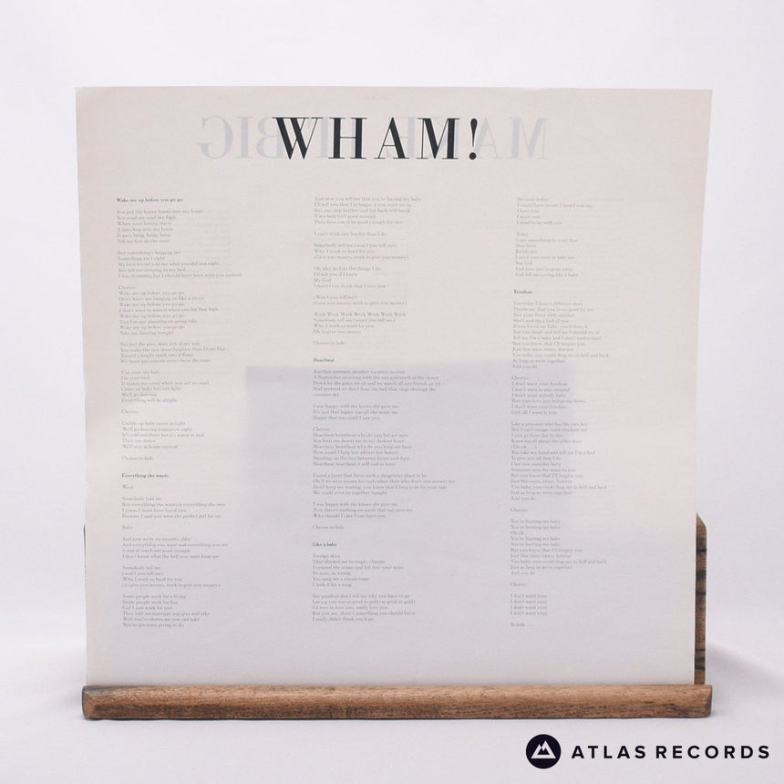 Wham! - Make It Big - Lyric Sheet LP Vinyl Record - EX/EX