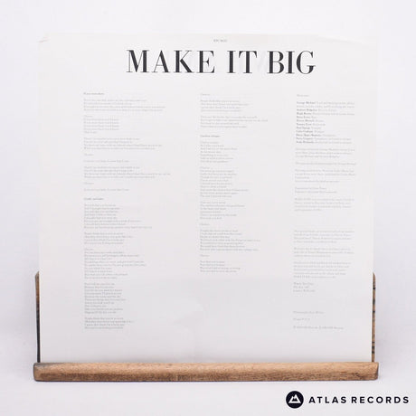 Wham! - Make It Big - Lyric Sheet LP Vinyl Record - EX/EX