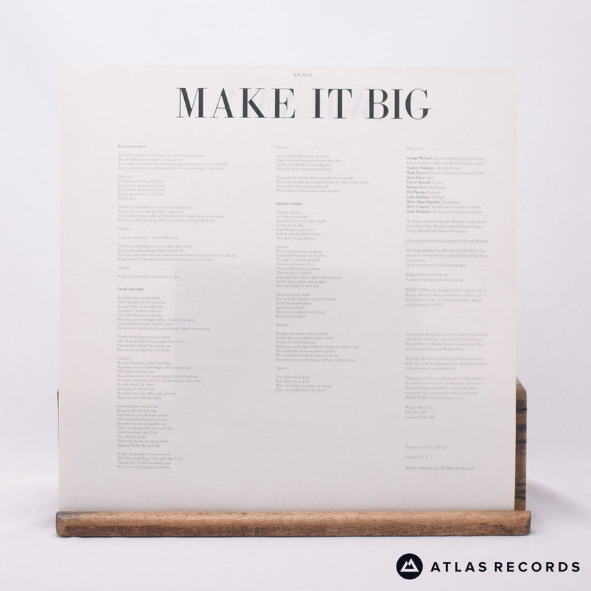 Wham! - Make It Big - Lyric Sheet LP Vinyl Record - VG+/VG+