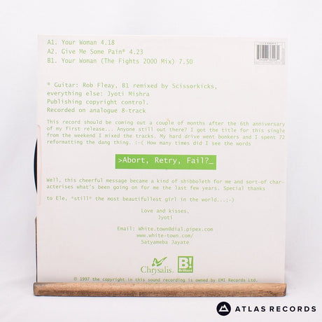 White Town - >Abort, Retry, Fail?_ Your Woman - 12" Vinyl Record - EX/EX