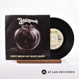 Whitesnake Don't Break My Heart Again 7" Vinyl Record - Front Cover & Record