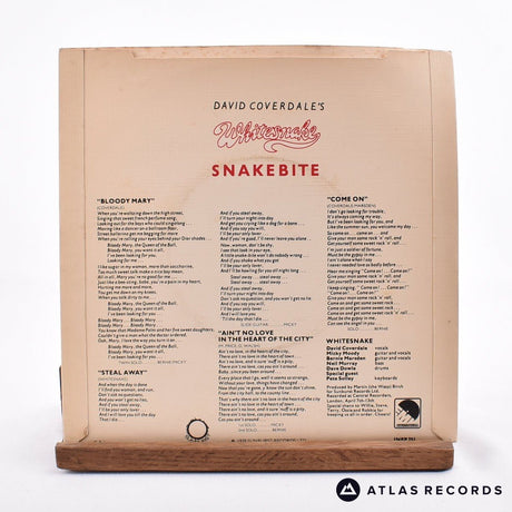 Whitesnake - Snakebite - White Textured Sleeve 7" EP Vinyl Record - VG+/VG+