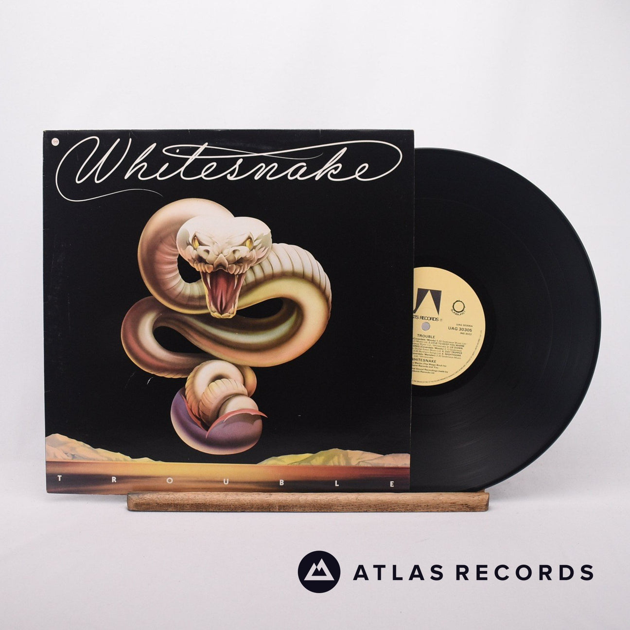 Whitesnake Trouble LP Vinyl Record - Front Cover & Record