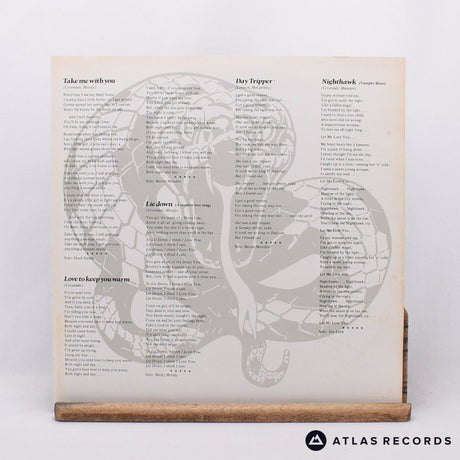 Whitesnake - Trouble - Lyric Sheet Japan LP Vinyl Record - VG+/EX