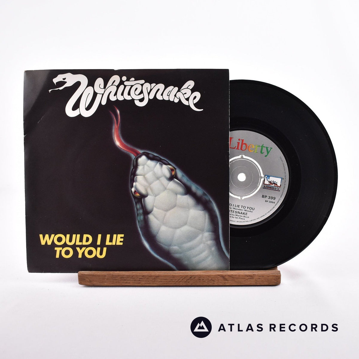Whitesnake Would I Lie To You 7" Vinyl Record - Front Cover & Record