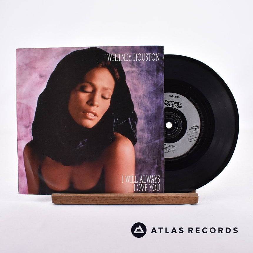 Whitney Houston I Will Always Love You 7" Vinyl Record - Front Cover & Record