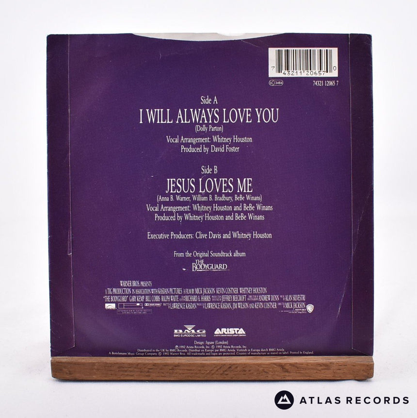 Whitney Houston - I Will Always Love You - 7" Vinyl Record - EX/EX