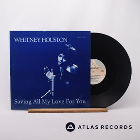 Whitney Houston Saving All My Love For You 12" Vinyl Record - Front Cover & Record