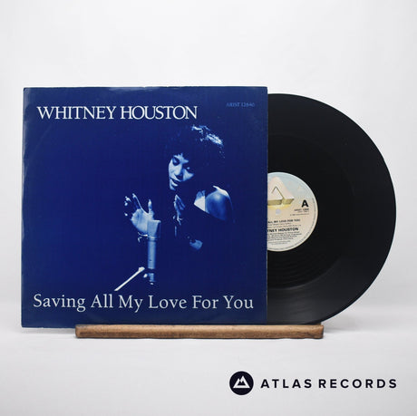 Whitney Houston Saving All My Love For You 12" Vinyl Record - Front Cover & Record