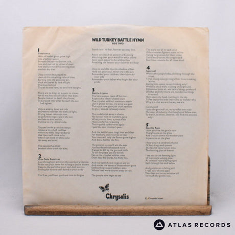 Wild Turkey - Battle Hymn - A-1U B-1U LP Vinyl Record - VG+/EX
