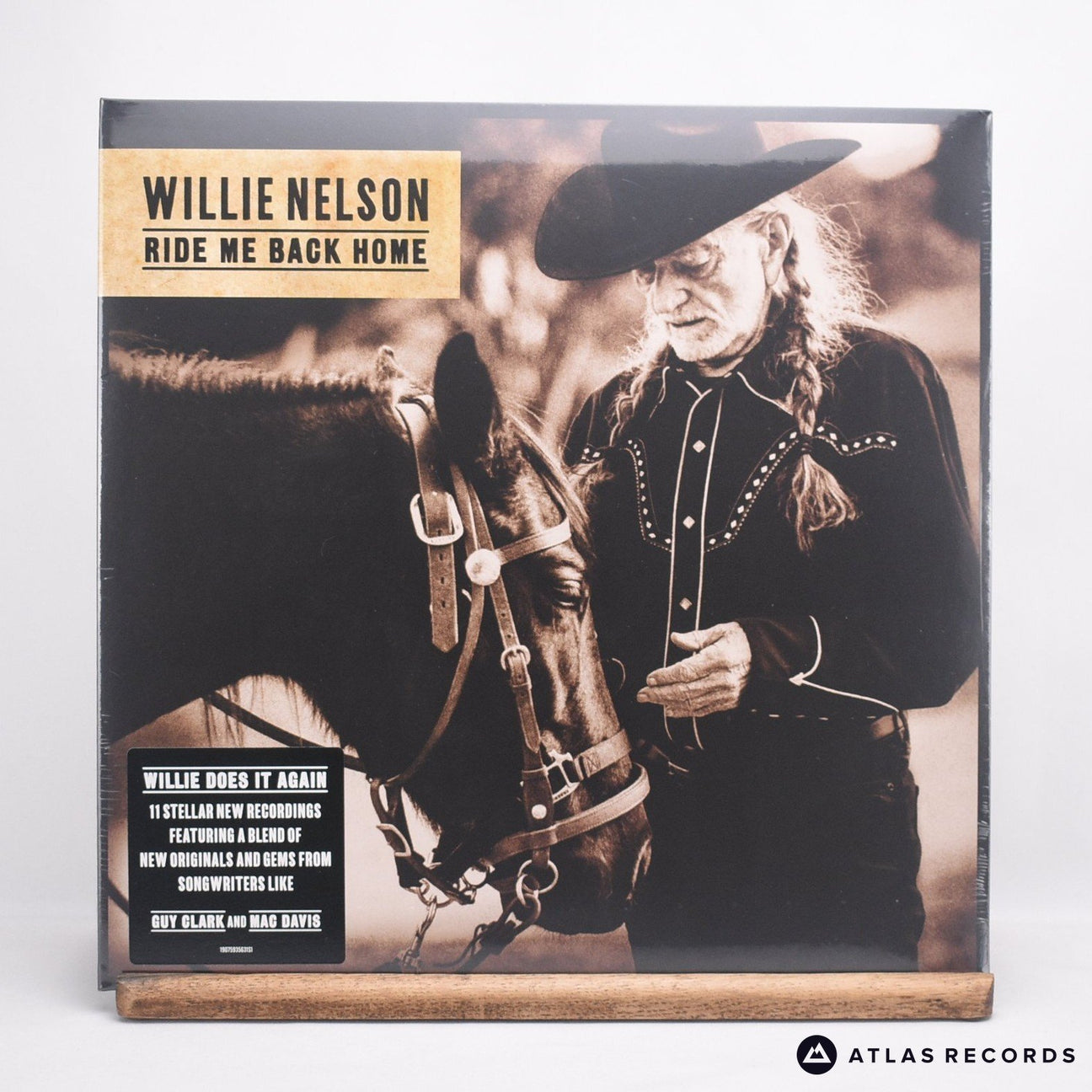 Willie Nelson Ride Me Back Home LP Vinyl Record - Front Cover & Record