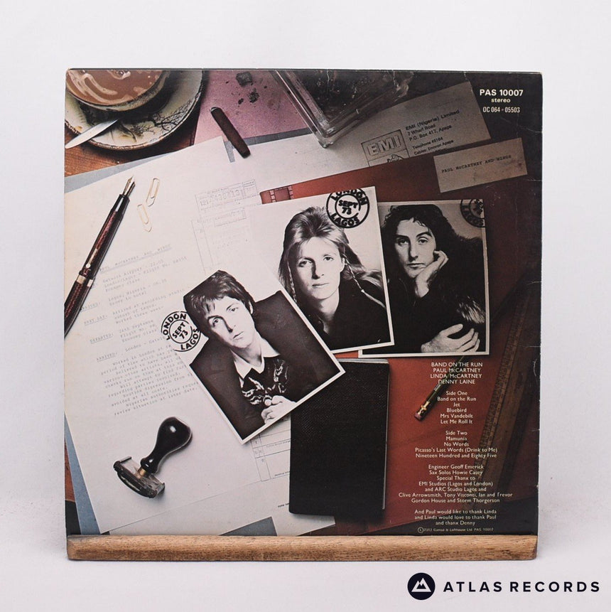 Wings - Band On The Run - First Uk Press Poster LP Vinyl Record - VG+/VG+