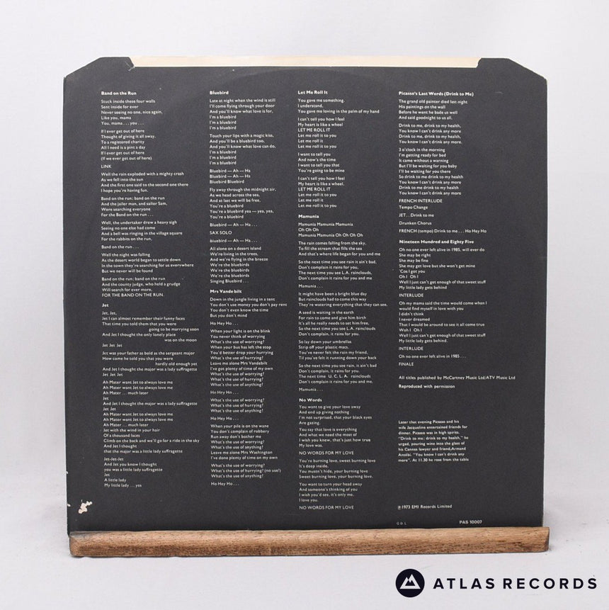 Wings - Band On The Run - Poster LP Vinyl Record - VG+/EX