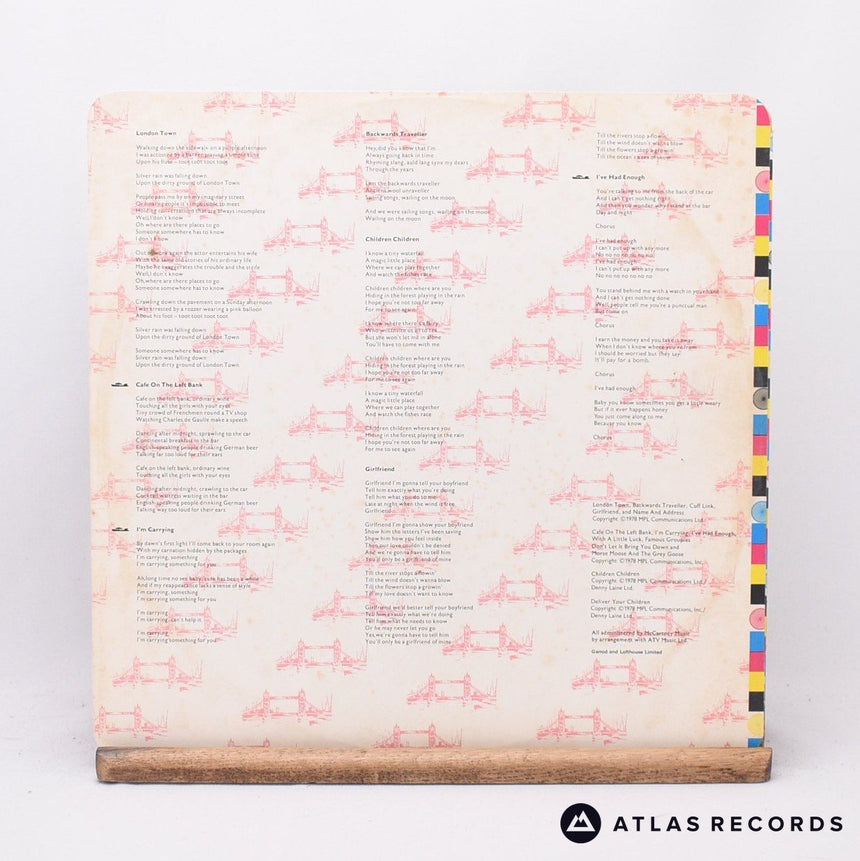 Wings - London Town - Poster LP Vinyl Record - VG+/EX