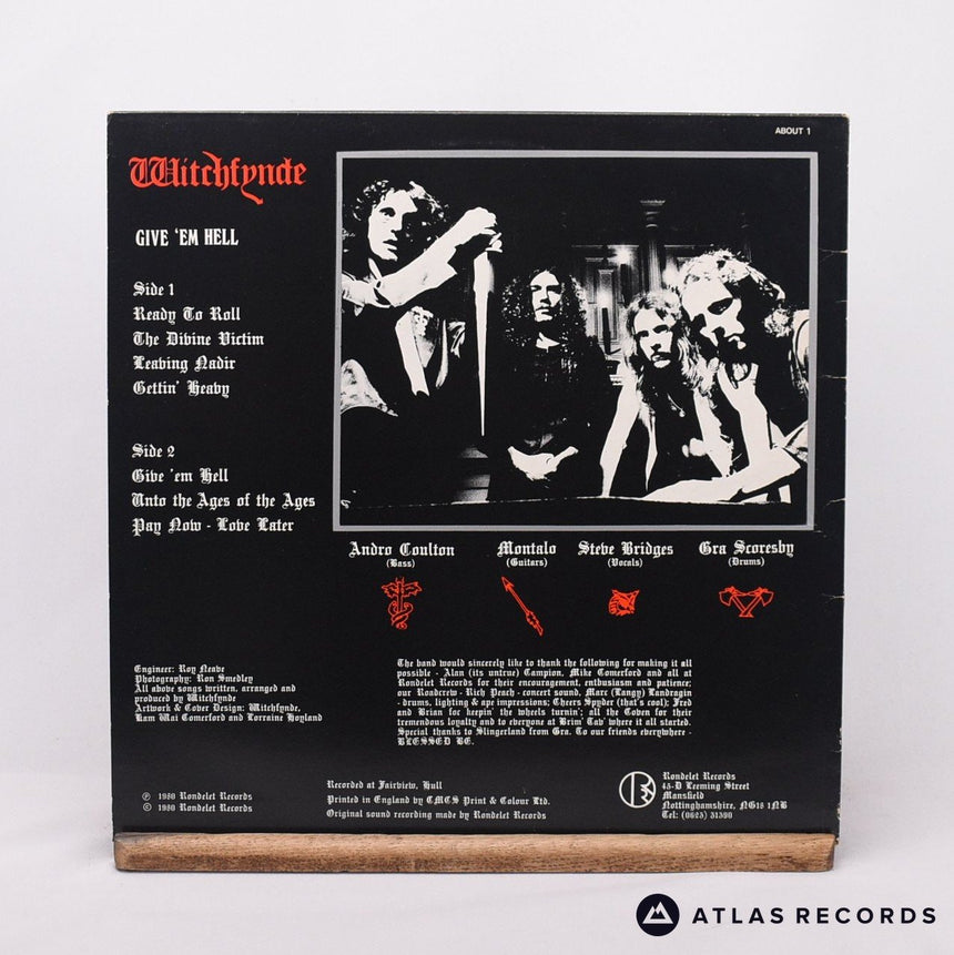 Witchfynde - Give 'Em Hell - 1-A 1-B LP Vinyl Record - VG+/EX