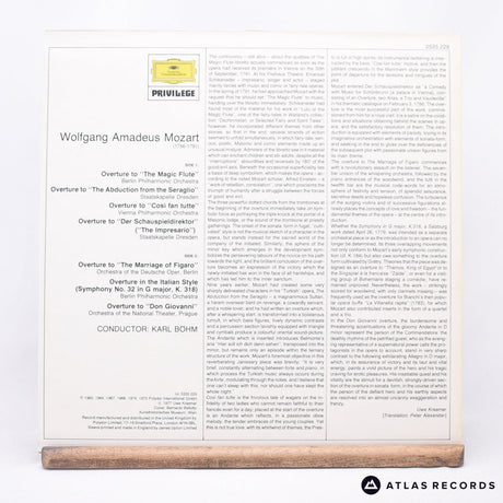 Wolfgang Amadeus Mozart - Karl Böhm Conducts Mozart Overtures - LP Vinyl Record