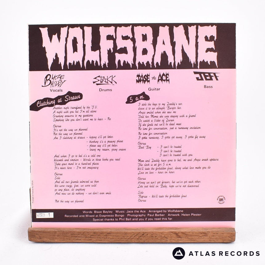 Wolfsbane - Clutching At Straws - 7" Vinyl Record - VG+/EX