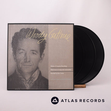 Woody Guthrie Library Of Congress Recordings 3 x LP Vinyl Record - Front Cover & Record