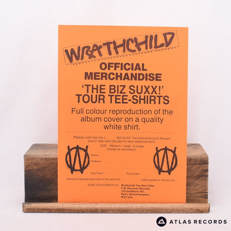 Wrathchild - The Biz Suxx (But We Don't Care) - Pink LP Vinyl Record - VG+/EX