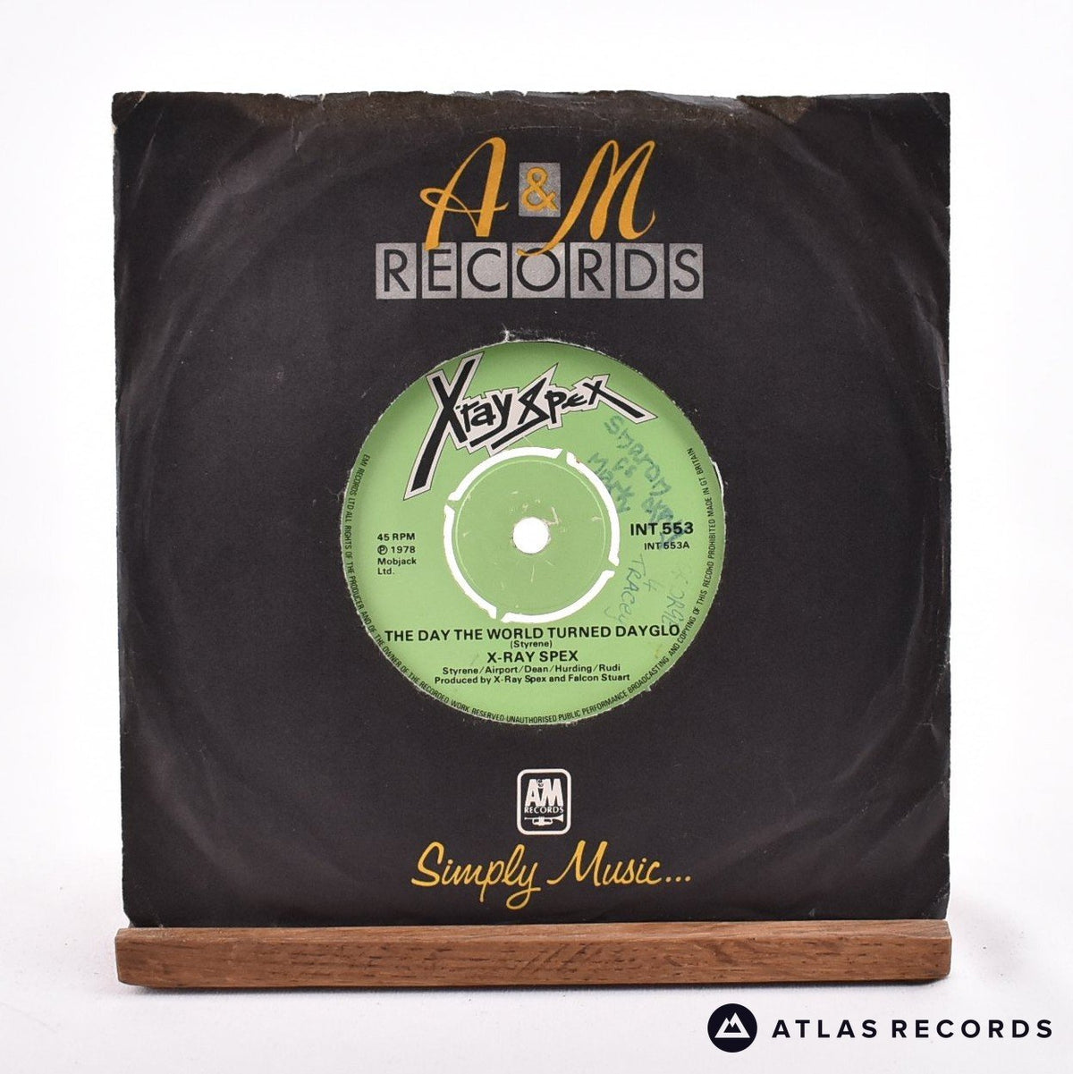 X-Ray Spex The Day The World Turned Day-glo 7" Vinyl Record - In Sleeve