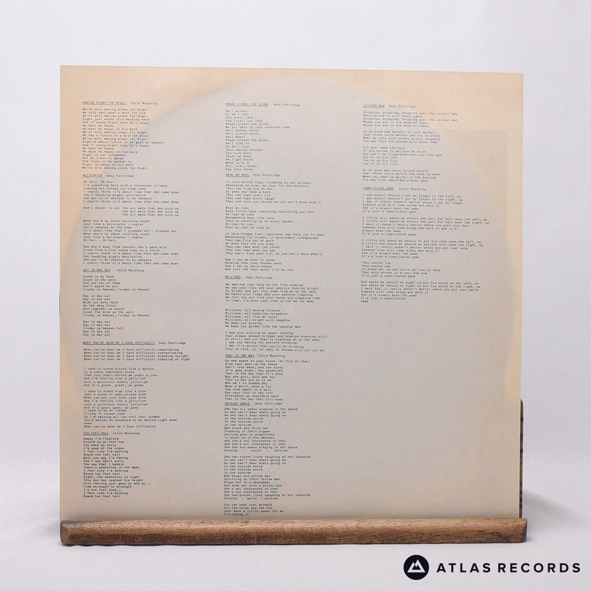 XTC - Drums And Wires - Lyric Sheet LP Vinyl Record - VG+/VG+