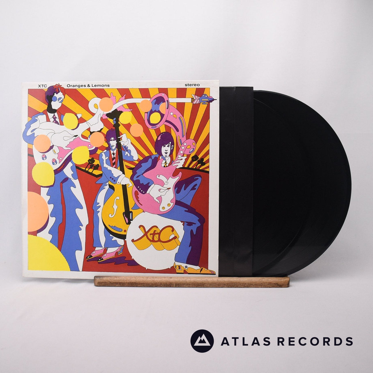 XTC Oranges & Lemons 2 x LP Vinyl Record - Front Cover & Record