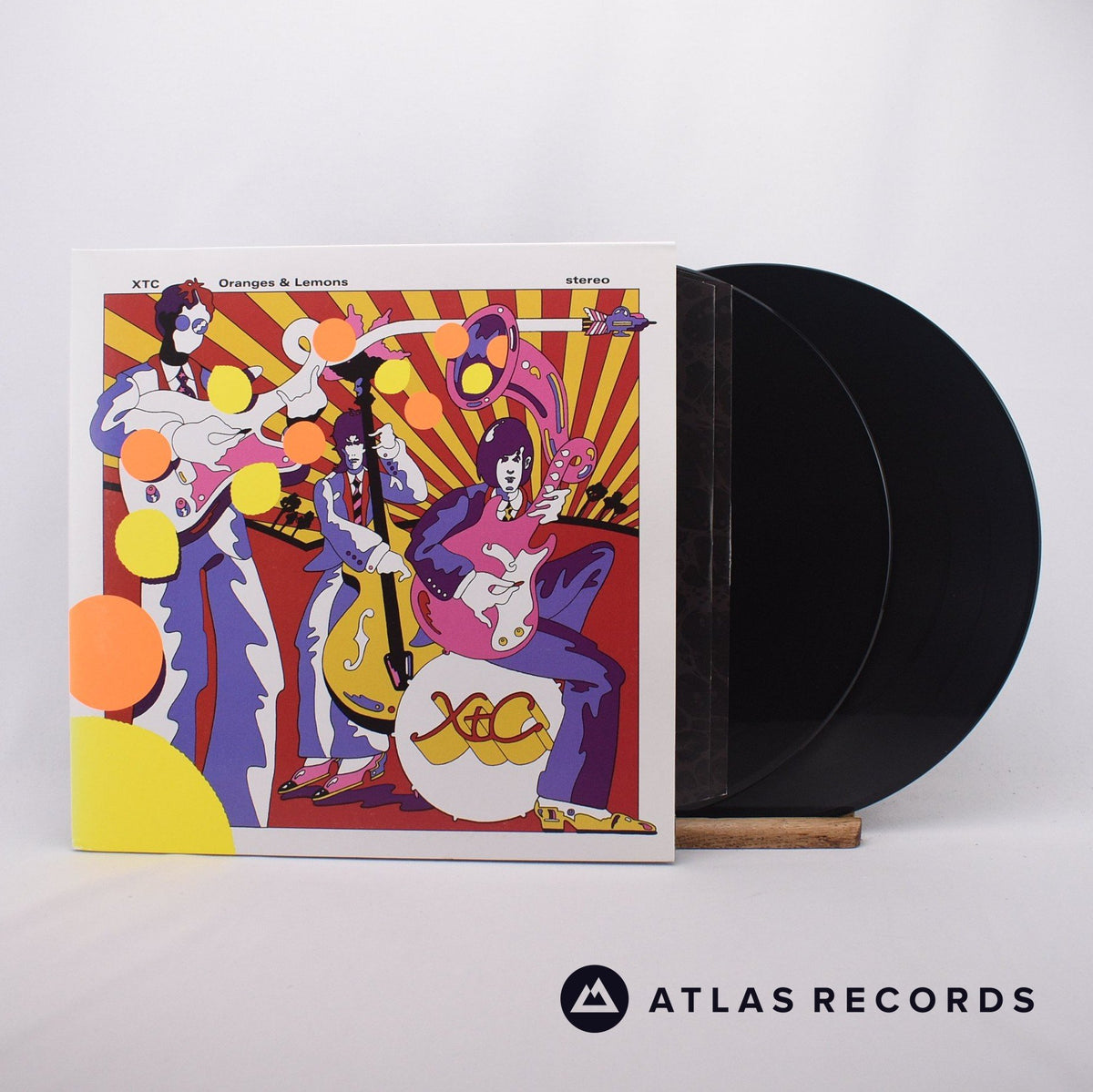 XTC Oranges & Lemons 2 x LP Vinyl Record - Front Cover & Record