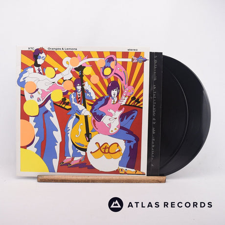 XTC Oranges & Lemons 2 x LP Vinyl Record - Front Cover & Record