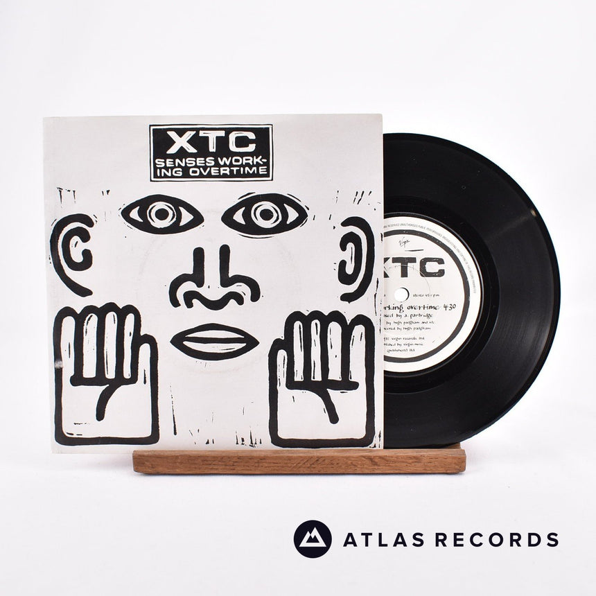XTC Senses Working Overtime 7" Vinyl Record - Front Cover & Record