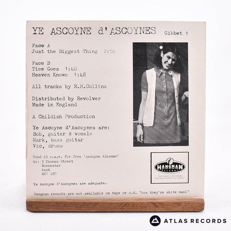 Ye Ascoyne d'Ascoynes - Just The Biggest Thing - 7" Vinyl Record - EX/EX