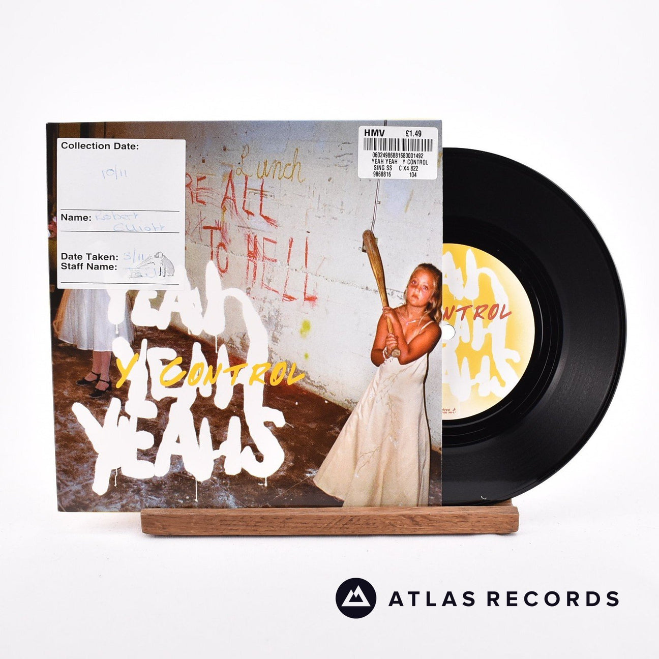 Yeah Yeah Yeahs Y Control 7" Vinyl Record - Front Cover & Record